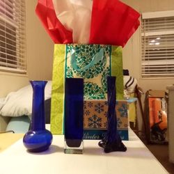 Decorative Blue Bottles