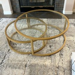 Glass Stackable Coffee Table  
