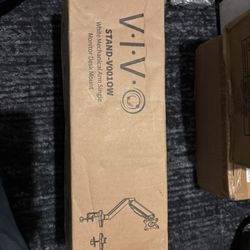 VIVO Single 17 to 32 inch Monitor Height Adjustable Counterbalance Mechanical Arm Desk Stand, Classic, Universal VESA Mount, White, STAND-V001OW