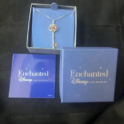 Genuine Diamond Disney Key Necklaces and a Ring 