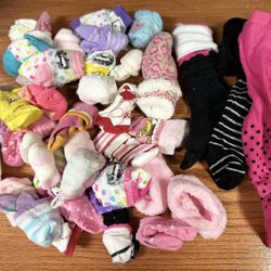 Girls Socks, Mix Sizes 