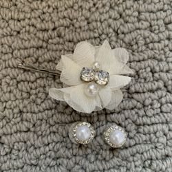 Wedding Jewelry -Brand New hair pin and earrings