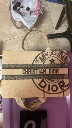 Tan Name brand Purse Tote beach style bag