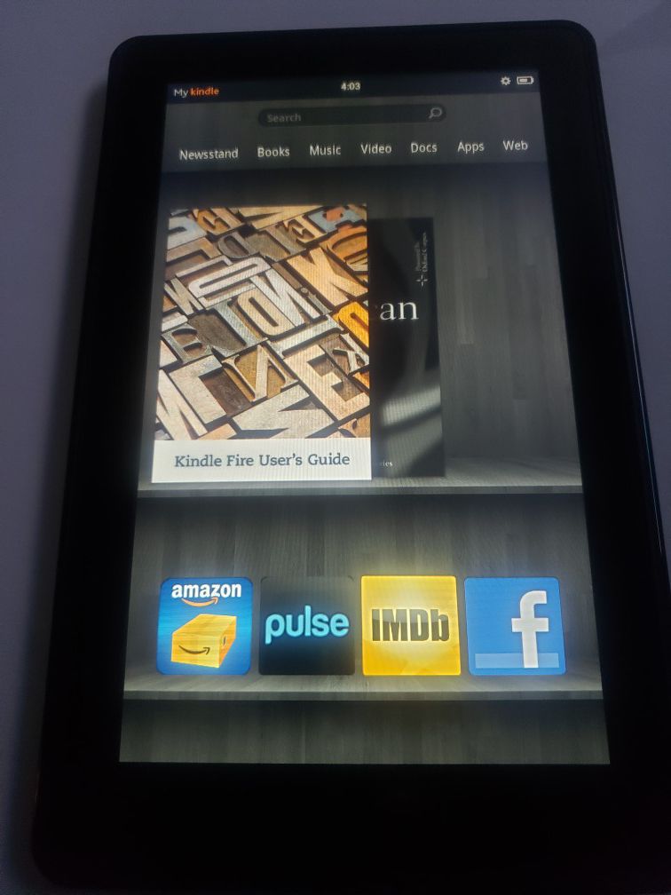 Kindle fire D01400 tablet android