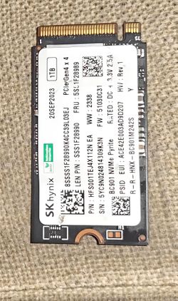 1TB M.2 2242 NVMe Gen4 x 4 SSD