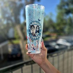 The corpus Bride snowglobe tumbler Starbucks style 24oz acrylic lava lamp drip