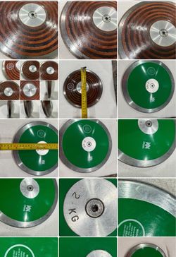 Official Track & Field Throwing Discus lot of 4 used in good condition.