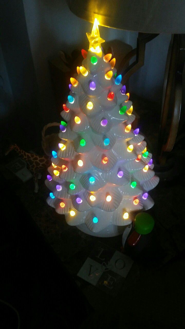Artificial White Christmas tree
