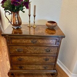 Antique Burled Walnut Sideboard With Folding Top