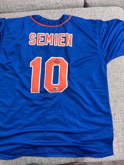 Marcus Semien Signed Autograph Custom Jersey -Beckett Coa - New York Mets