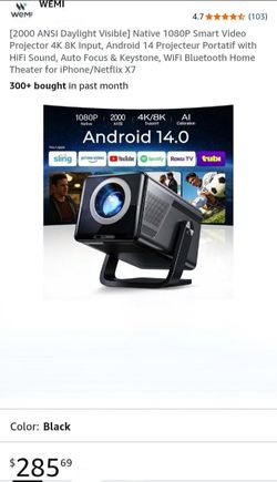 NEW NATIVE 1080P SMART VIDEO PROJECTOR 4K
