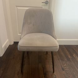 Grey Suede Desk Chair
