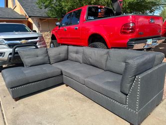 Gray sectional sofa couch