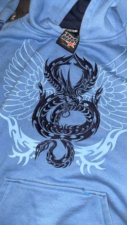 Blue dragon y2k sweater hoodie skater