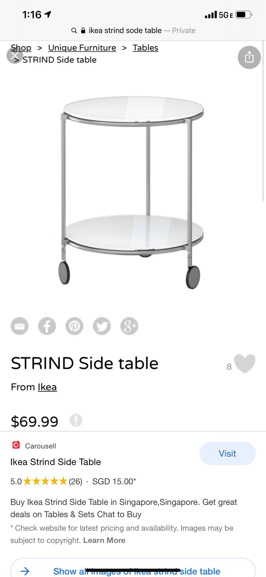 2 Nightstands, IKEA