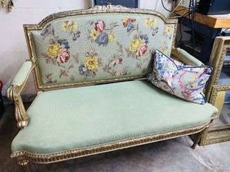 Vintage Aubusson Settee