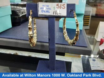 Hoop Earrings - Yellow Gold 10k (.417) 4.9 grams