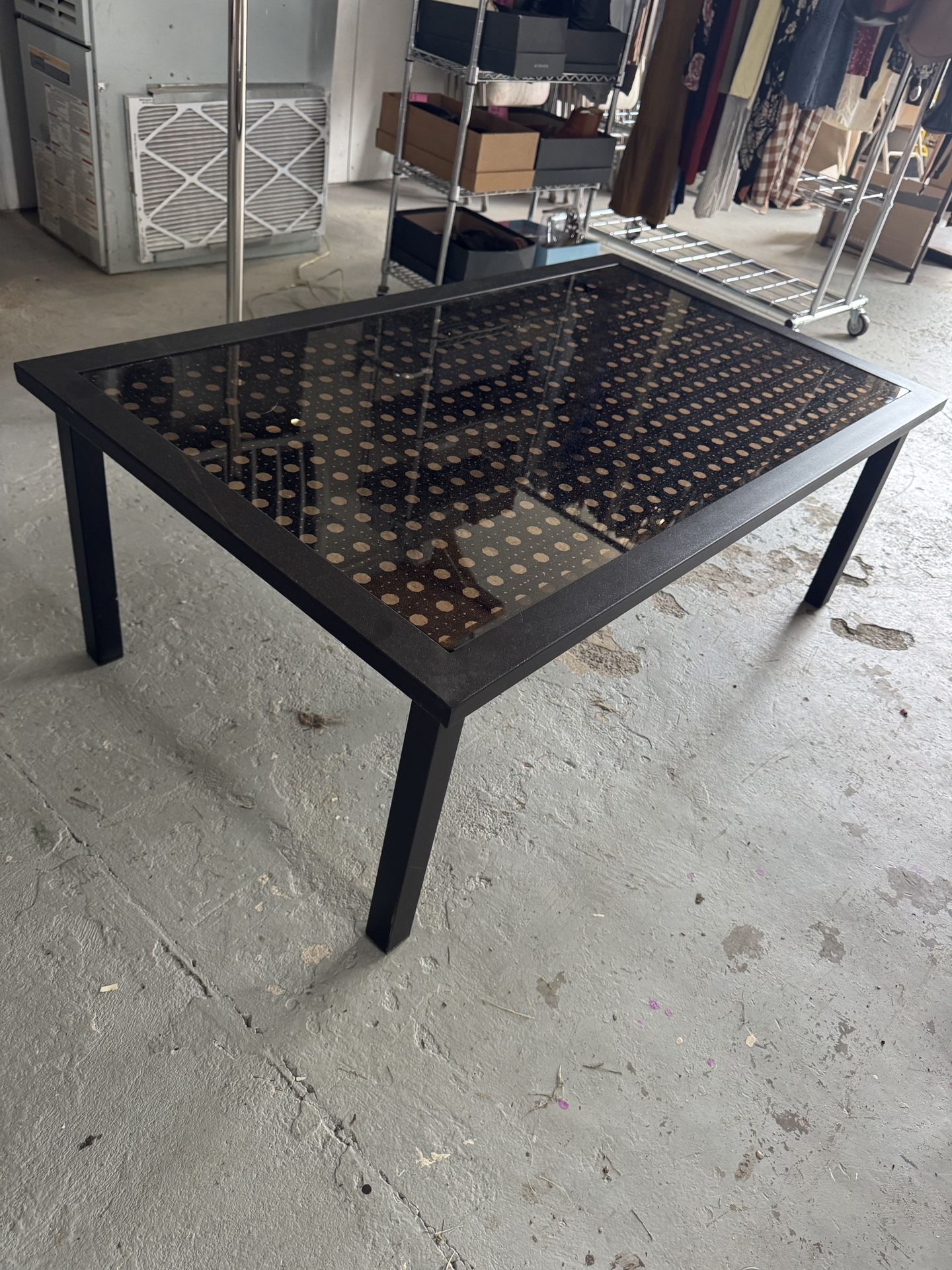 Metal & Glass Table