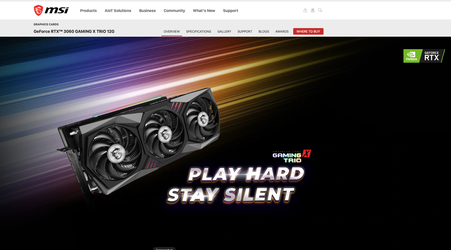 MSI GeForce RTX™ 3060 GAMING X TRIO 12G