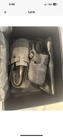 The Shoe Surgeon Luxe Mule Black Python Men’s 10/Women’s 11.5