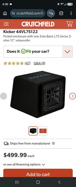 Kicker L7 12in Ported box