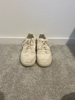 White Low-Top Lace-Up Sneakers
