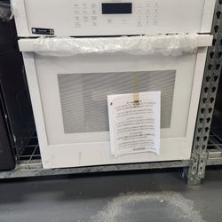Ge 27 Inch Electric Single Wall Oven  White