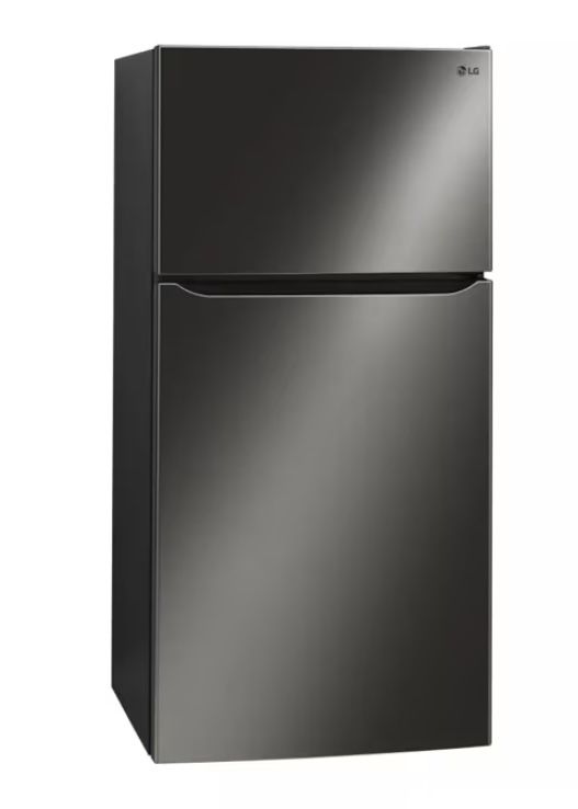 LG 24 Cu. Ft. Black Stainless Top Freezer Refrigerator. In Excellent Condition!