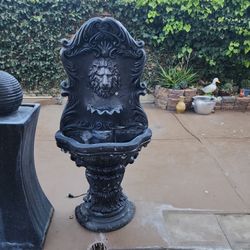 Royal Lion Acanthus 50" High Large Italian Indoor Outdoor Decor Faux Stone Floor Fountain with Light LED 