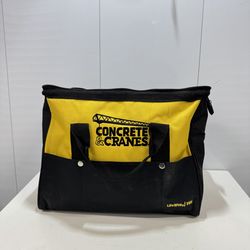 Concrete & Cranes Tool Bag Tote Black Yellow 14x8x10 3 Outer Pockets