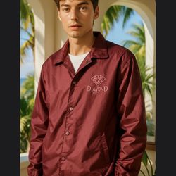 Diamond Supply Co. Maroon Windbreaker
