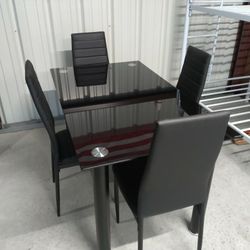 New Beautiful Black Dining Table Set On Sale