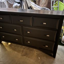 Dark brown dresser 7 drawers