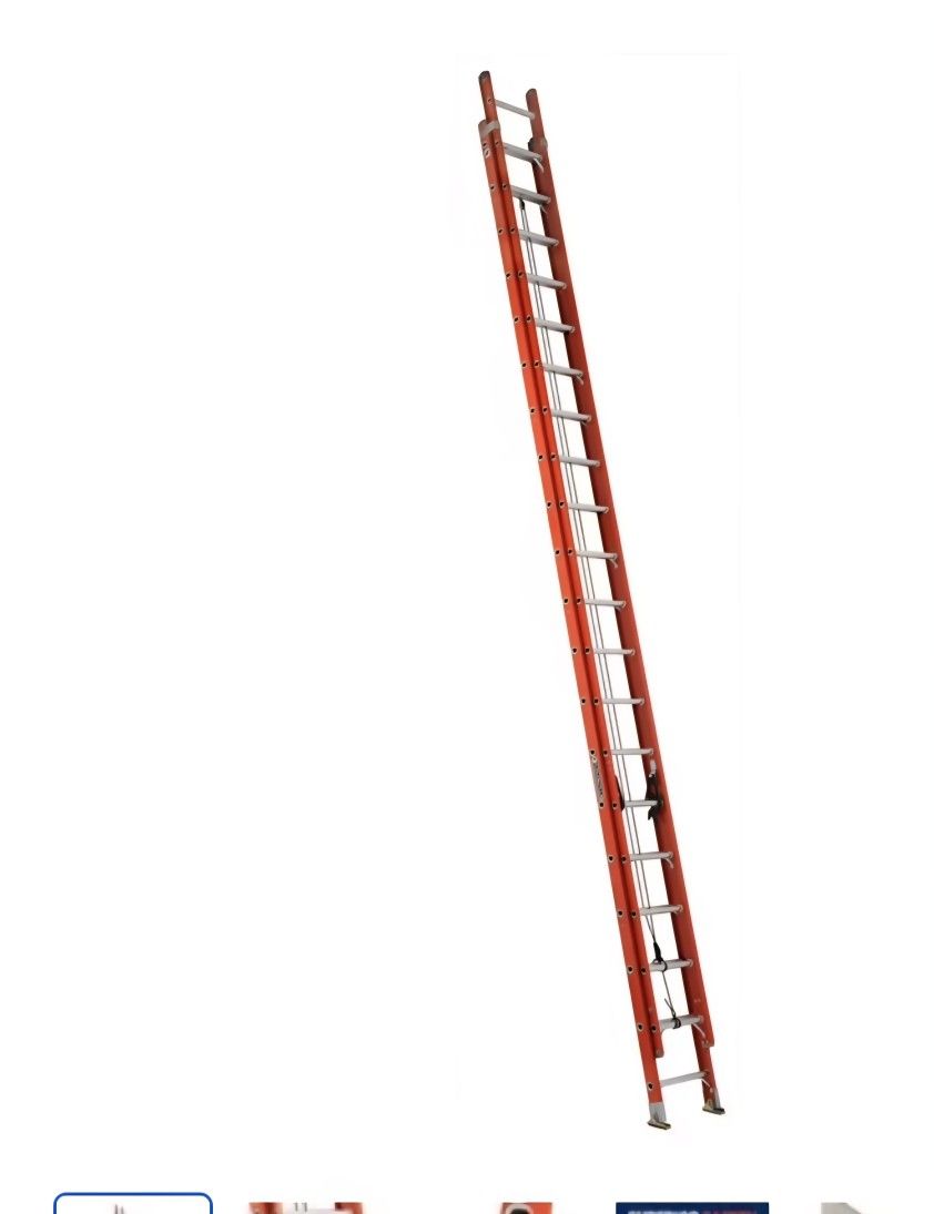 Louisville Ladder 40-Foot Fiberglass Extension Ladder, 300-Pound Load Capacity, Type IA, FE3240