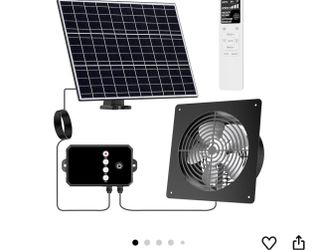 15W Dual Solar Fan Programmable Remote Aluminium
