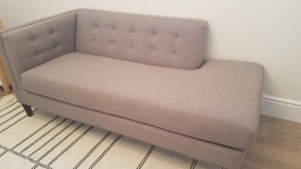 Gray chaise sofa