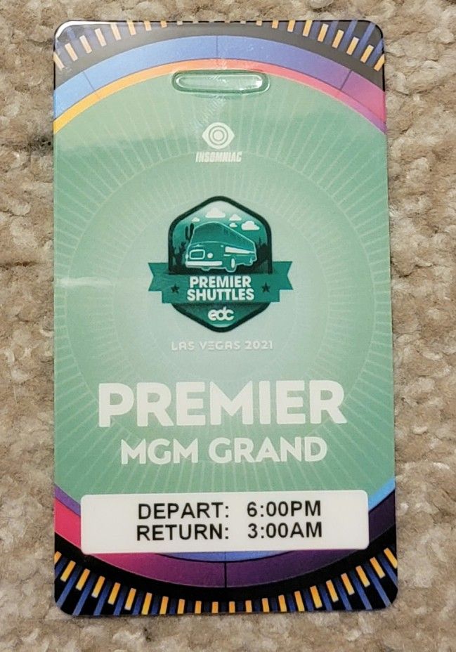  EDC LAS VEGAS PREMIER SHUTTLE MID STRIP MGM