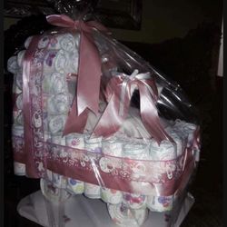 Carriolas Echas De Pañales Para Baby Shower 
