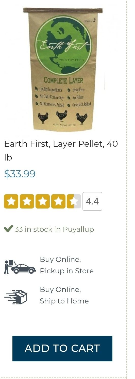 Earth First Layer Feed Pellets