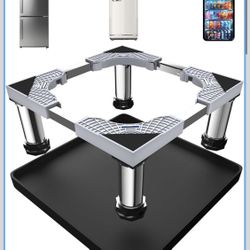 New: 24”x24” Dorm Fridge Stand Protect From Appliance Leaks for Fridge, Washer, Dryer 7.3-8.5" high