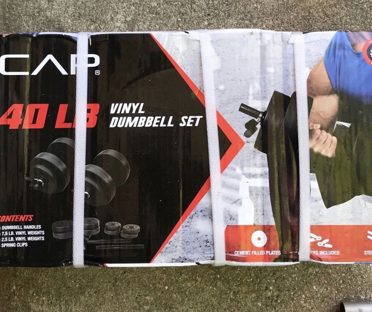 3- 40lbs Vinyl Dumbbell Set. BRAND NEW