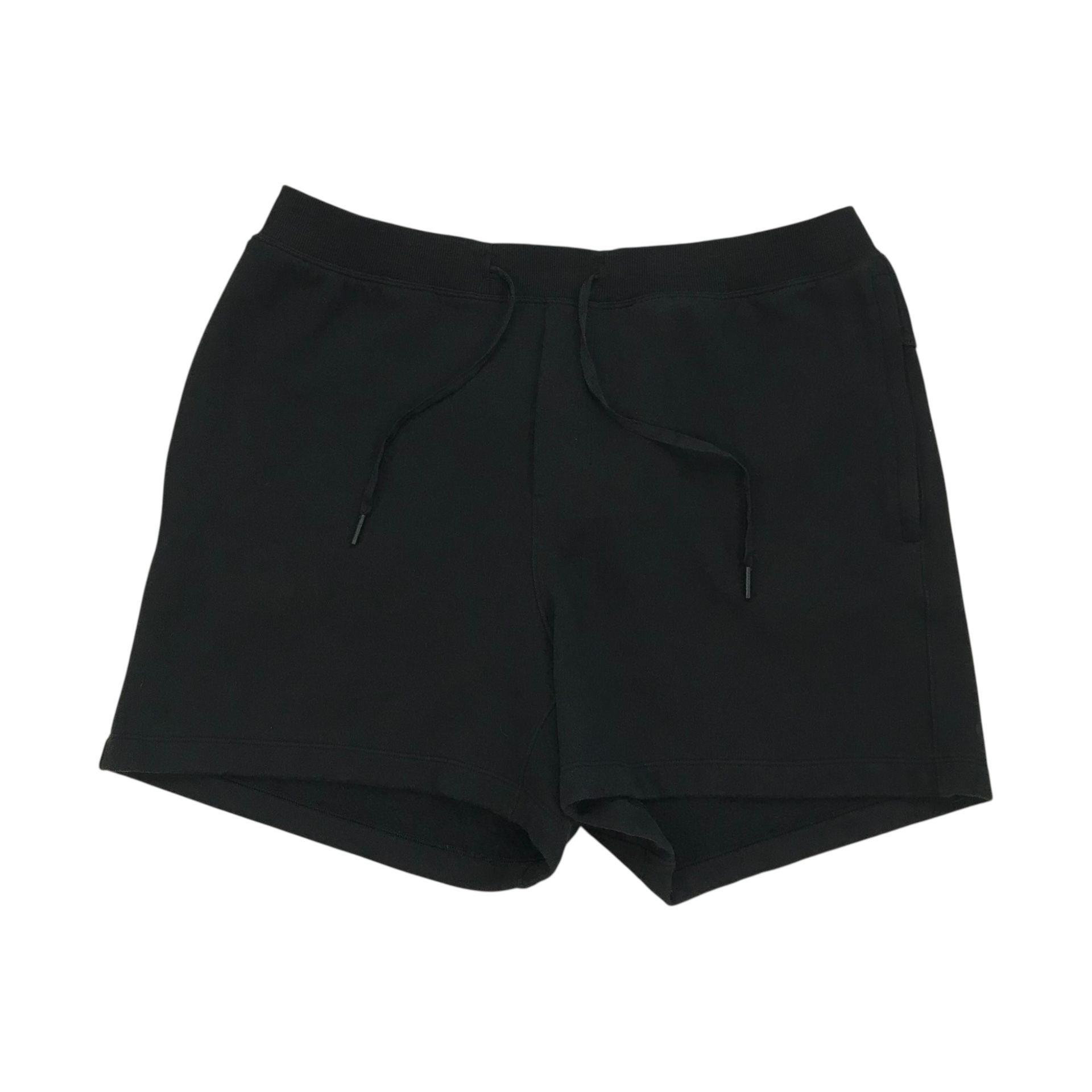 LULULEMON STEADY STATE SWEAT SHORTS XL MENS BLACK FLEECE TERRY RELAXED FIT 5”