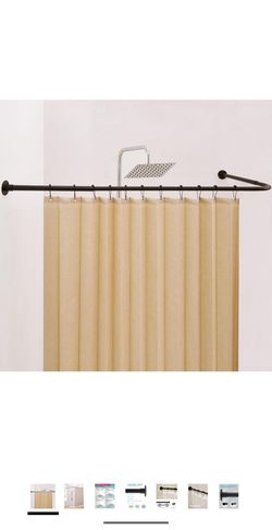 Corner curtain rod