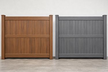 Woodgrain Vinyl Fencing