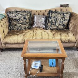 Living, Center Table And Dining Table Set