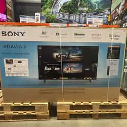 75 “ Sony smart 4K BRAVIA 3 HDR TV 