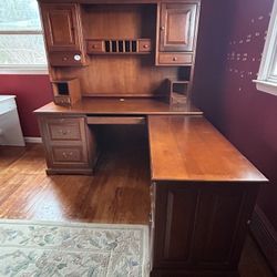Riverside Meridian Home Office Cherry Hutch Desk