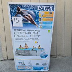 Intex 26723EH 15ft x 42in Prism Frame Above Ground Swimming Pool Set with Filter