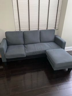 Couch for sale with ottoman