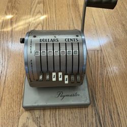 Vintage paymaster Check master